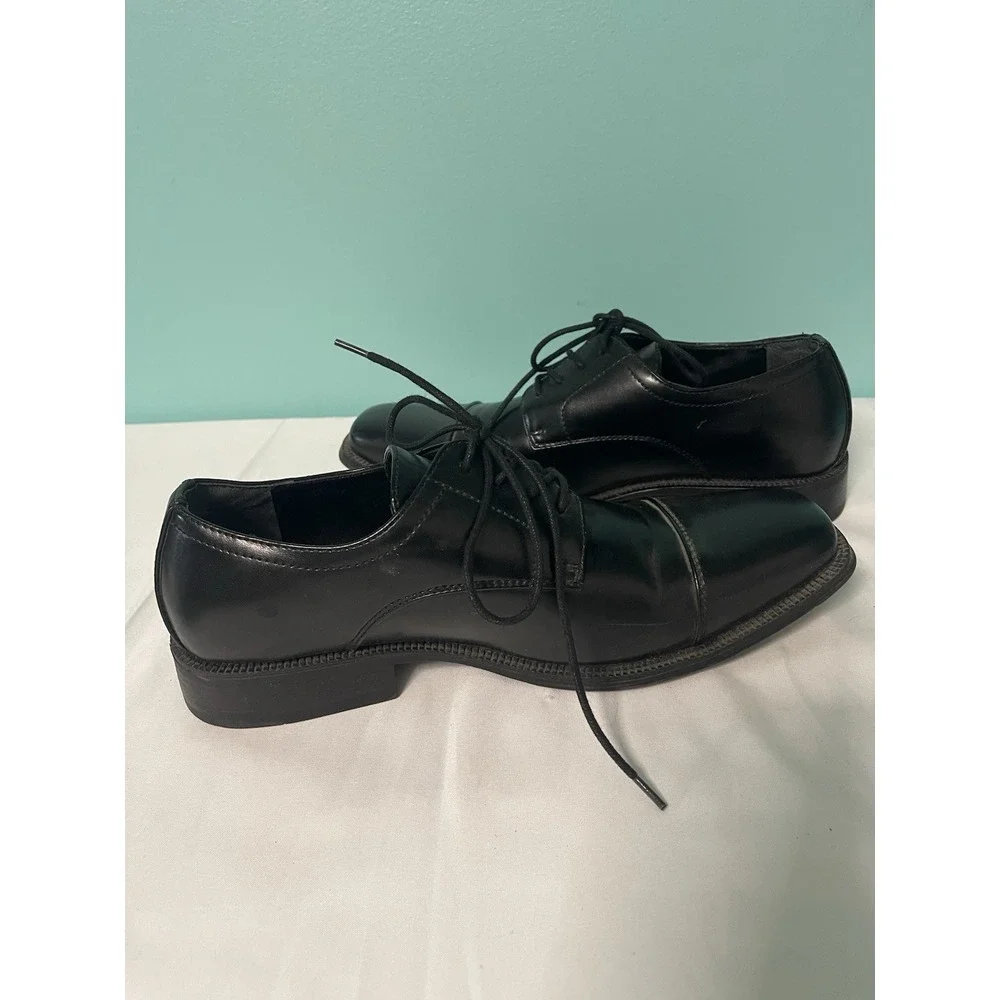 ALFANI MENS BLACK LACE UP DRESS SHOES SIZE 8‎ PRE-OWNEDEXCELLENT CONDITION
